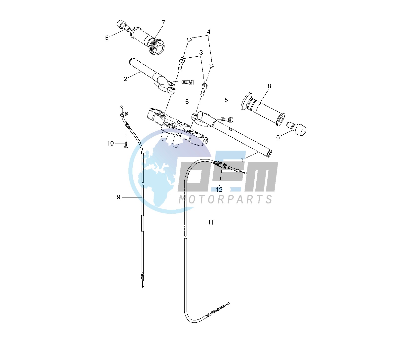 STEERING HANDLE AND CABLE