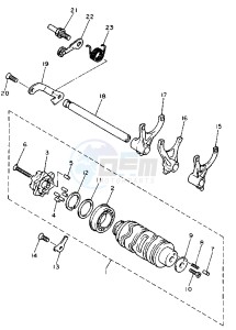 XJ S DIVERSION 600 drawing SHIFT CAM-FORK