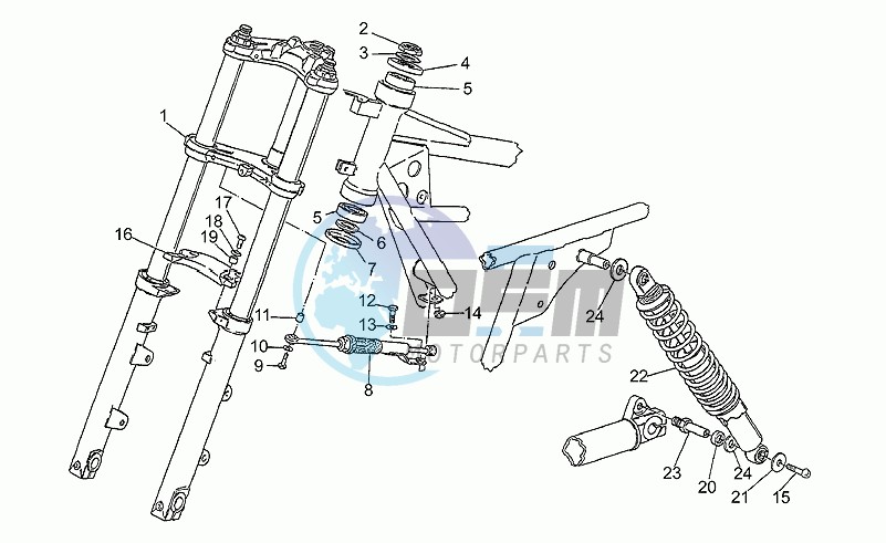 Front/rear shock absorber