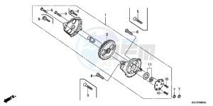 CRF100FD CRF100F Europe Direct - (ED) drawing OIL PUMP