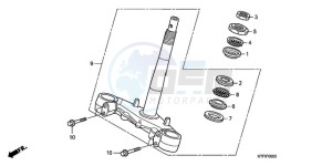 SH1259 E / 3E drawing STEERING STEM