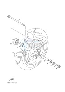 YW125 YW125CB (37D5) drawing FRONT WHEEL