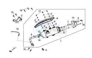 JOYMAX Z 125 (LW12W1-EU) (L9-M0) drawing EXH. MUFFLER ASSY