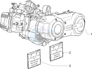 Beverly 400 ie Tourer e3 drawing Engine assembly