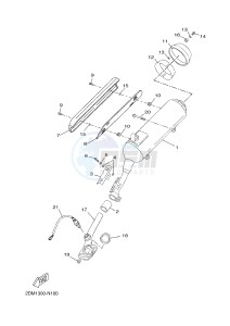 YP125R X-MAX125 (2DM7 2DM7) drawing EXHAUST