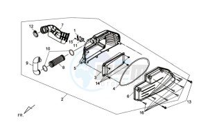 GTS 125 EFI drawing AIRCLEANER ASSY