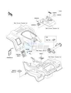 KLF 250 A [BAYOU 250] (A6F-A9F) A6F drawing LABELS