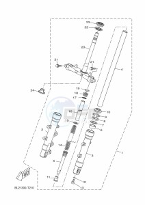 YP125RA XMAX 125 ABS (BL25) drawing FRONT FORK