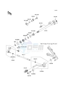 ZX 600 R [NINJA ZX-6R MONSTER ENERGY] (R9FA) R9F drawing GEAR CHANGE MECHANISM