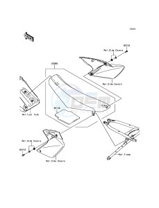 KLX450R KLX450AHF EU drawing Seat