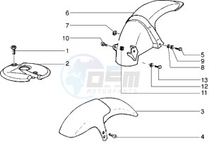 Runner VX 125 drawing Front and rear mudguard