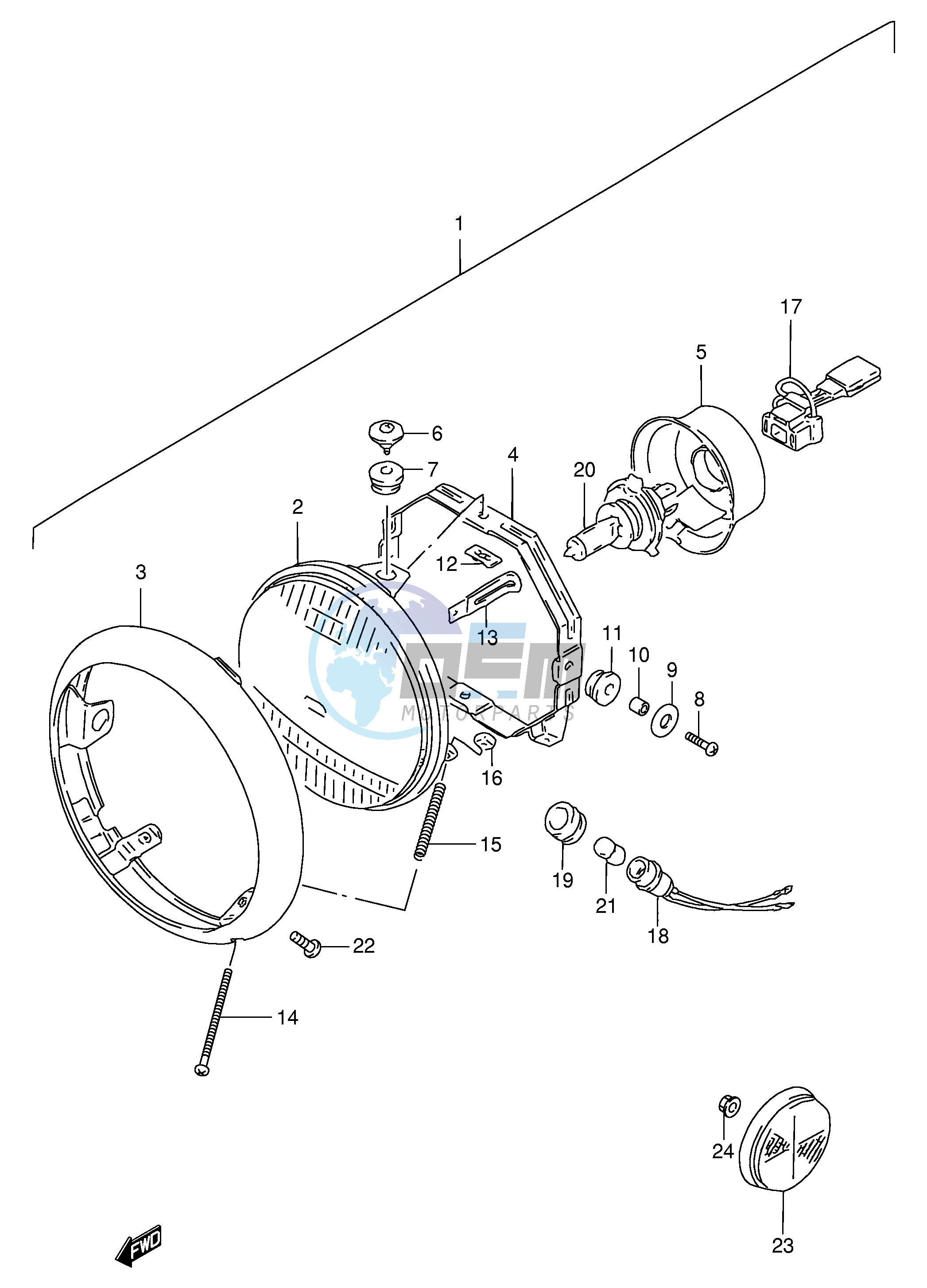 HEADLAMP (MODEL T V)