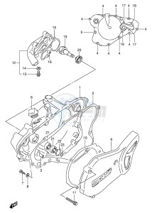 RM80 (E24) drawing CRANKCASE COVER- WATER PUMP