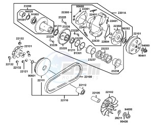 PEOPLE S 200 I drawing Driven Pulley