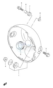 GSX400 (E30) drawing HEADLAMP HOUSING