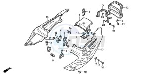 CBR900RR FIRE BLADE drawing SIDE COVER