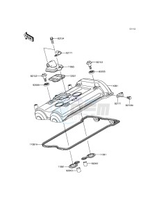 ER-6N ER650ECF XX (EU ME A(FRICA) drawing Cylinder Head Cover