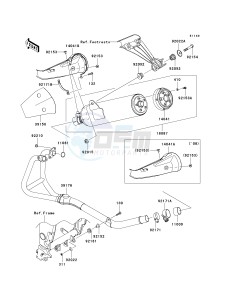 EX250 J [NINJA 250R] (J8F-J9FA) J9F drawing MUFFLER-- S- -