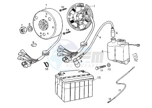 SENDA SM DRD E1 E1R - 50 cc drawing FLYWHEEL MAGNETO