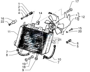 X9 250 drawing Radiator