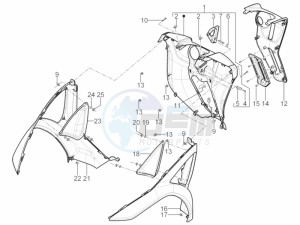 MP3 300 YOUrban ERL drawing Front glove-box - Knee-guard panel