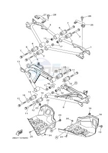 YFM700FWA YFM700DE GRIZZLY 700 (2ES2 2ES3) drawing REAR ARM