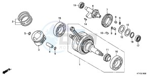 CBR125RTD CBR125RT UK - (E) drawing CRANKSHAFT/PISTON