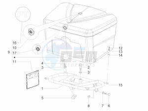 Liberty 125 4t ptt (I) Italy drawing Rear luggage rack