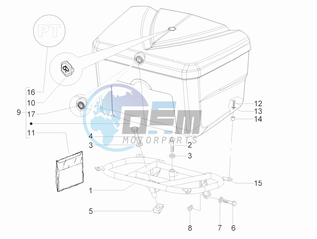 Rear luggage rack