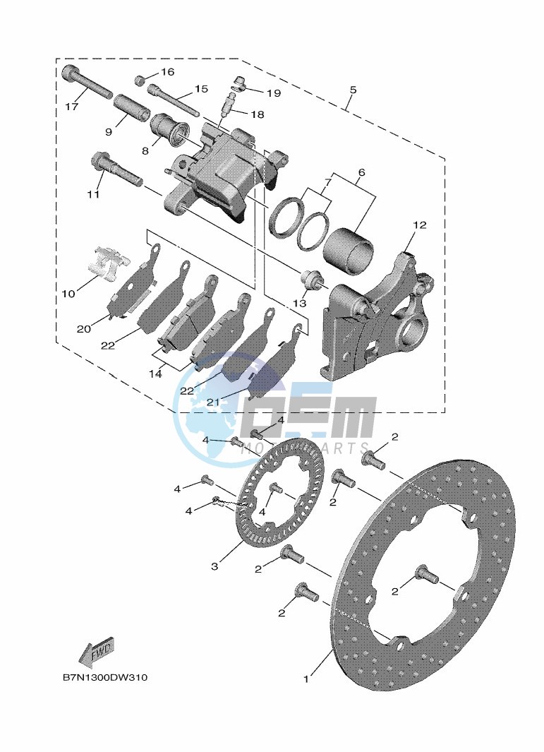 REAR BRAKE CALIPER