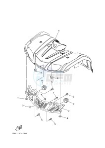 YFM350FWA GRIZZLY 350 4WD (1NSK) drawing FRONT FENDER