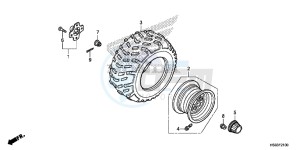 TRX250TEG TRX250T Europe Direct - (ED) drawing REAR WHEEL