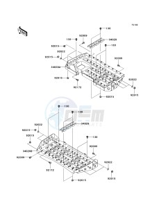 KVF 650 A [PRAIRIE 650 4X4] (A2) [PRAIRIE 650 4X4] drawing FOOTRESTS