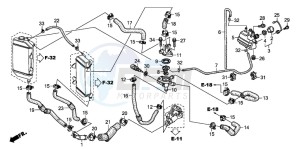 XL700VA drawing WATER HOSE/THERMOSTAT