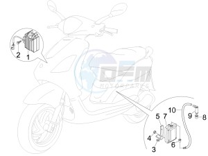 Fly 100 4t 2008 drawing Voltage Regulators - Electronic Control Units (ecu) - H.T. Coil