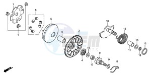 NVS502SH drawing DRIVE FACE/ KICK STARTER SPINDLE