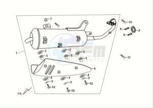 FIDDLE II 125S drawing EXHAUST