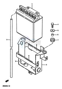 DR600R (E2) drawing BATTERY