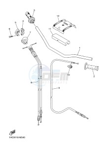 WR250F (1HCE) drawing STEERING HANDLE & CABLE