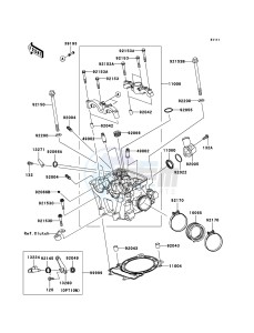 KLX450R KLX450A9F EU drawing Cylinder Head