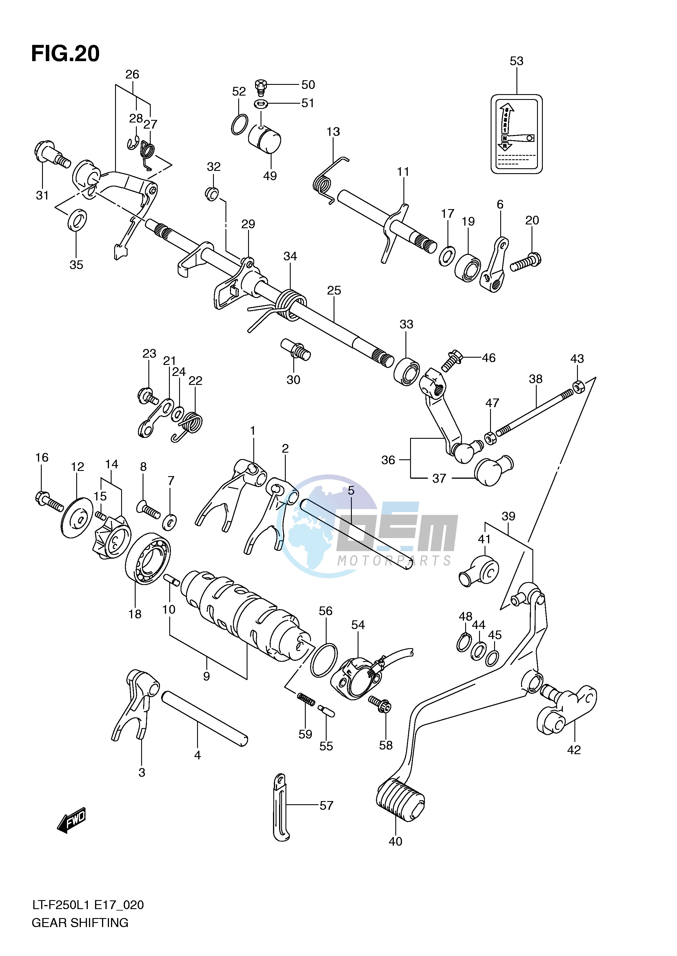 GEAR SHIFTING (LT-F250L1 E17)