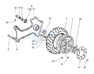 X9 200 180 drawing Rear Wheel