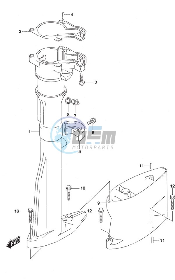 Drive Shaft Housing w/Transom (L)