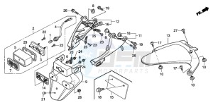 CBR600RR drawing REAR FENDER (CBR600RR5/6)