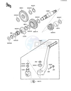 KXT 250 B [TECATE] (B1) [TECATE] drawing KICKSTARTER MECHANISM