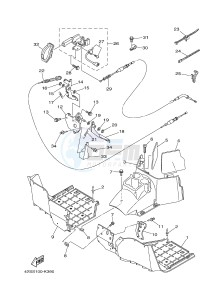 YXR700F YXR7FD RHINO 700 (1RBE 1RBF 1RBG 1RBH) drawing STAND & FOOTREST