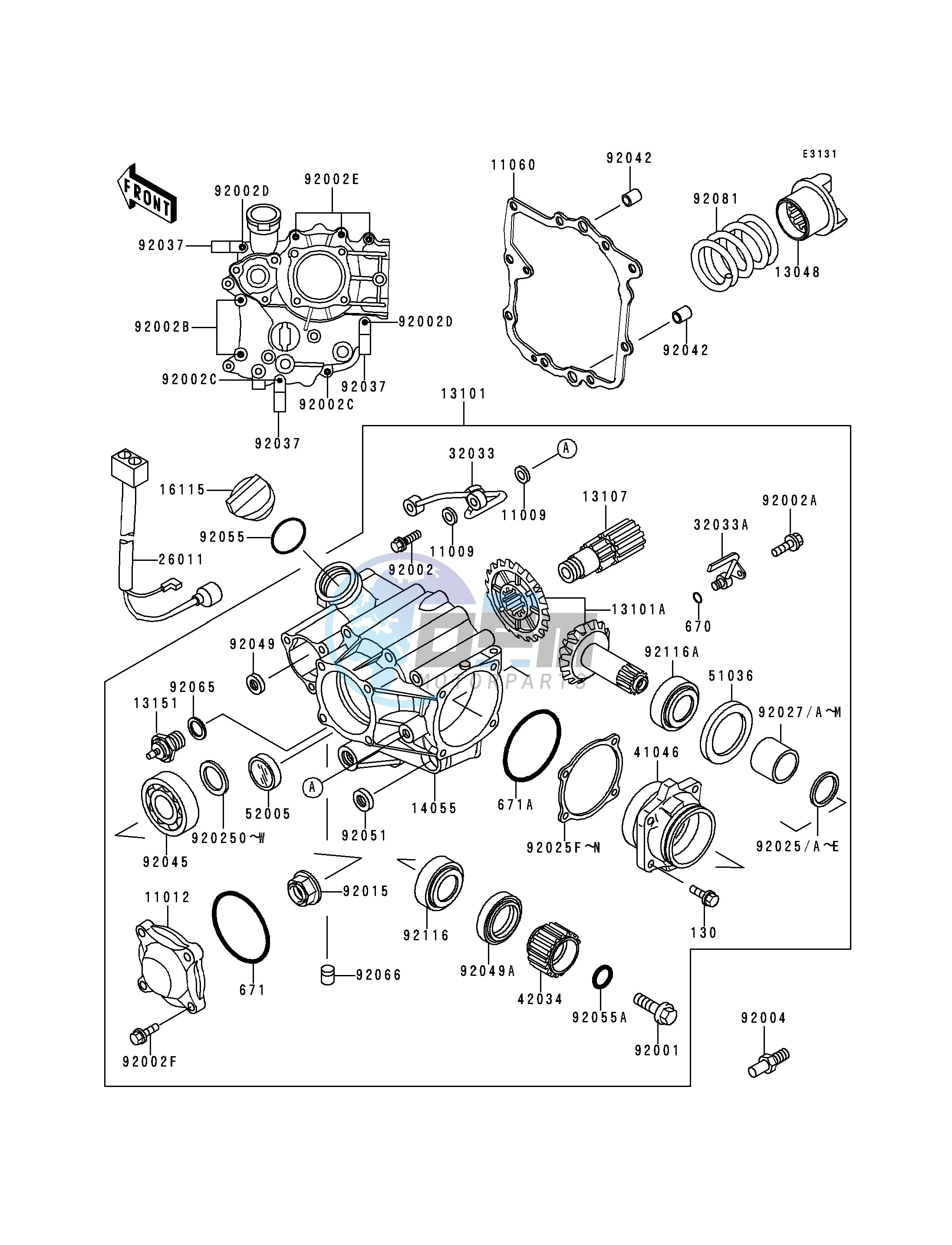 FRONT BEVEL GEAR