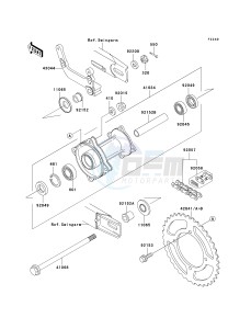 KX 65 A (A6) A6 drawing REAR HUB