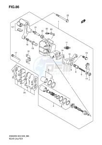 AN650 (E3-E28) Burgman drawing REAR CALIPER (MODEL K6 K7 K8)