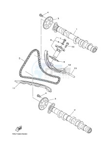 MT09 MT-09 900 MT-09 (B872) drawing CAMSHAFT & CHAIN